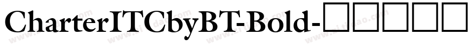 CharterITCbyBT-Bold字体转换