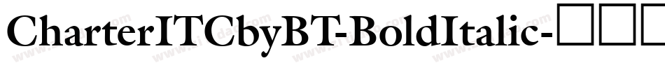 CharterITCbyBT-BoldItalic字体转换