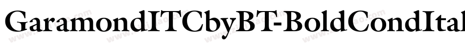 GaramondITCbyBT-BoldCondItalic字体转换