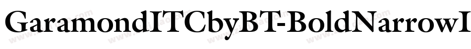 GaramondITCbyBT-BoldNarrowItal字体转换