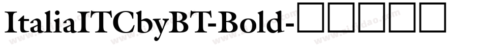 ItaliaITCbyBT-Bold字体转换