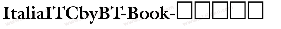 ItaliaITCbyBT-Book字体转换
