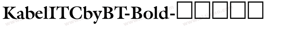 KabelITCbyBT-Bold字体转换