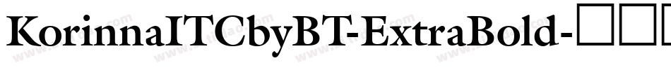 KorinnaITCbyBT-ExtraBold字体转换