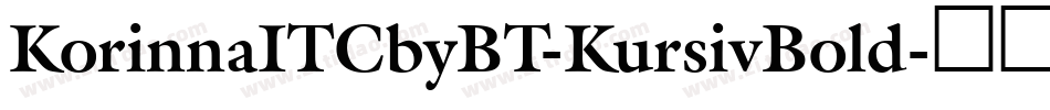 KorinnaITCbyBT-KursivBold字体转换