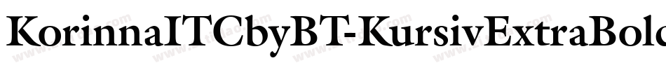 KorinnaITCbyBT-KursivExtraBold字体转换
