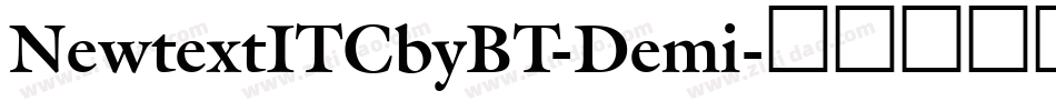 NewtextITCbyBT-Demi字体转换