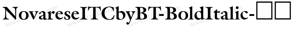 NovareseITCbyBT-BoldItalic字体转换