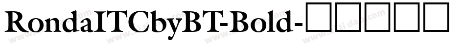 RondaITCbyBT-Bold字体转换