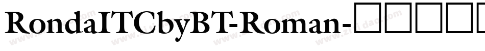 RondaITCbyBT-Roman字体转换
