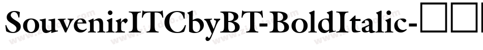 SouvenirITCbyBT-BoldItalic字体转换