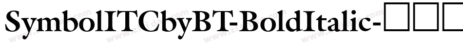 SymbolITCbyBT-BoldItalic字体转换