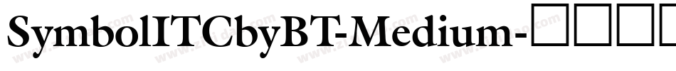 SymbolITCbyBT-Medium字体转换