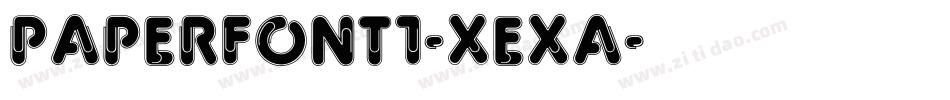Paperfont1-Xexa字体转换