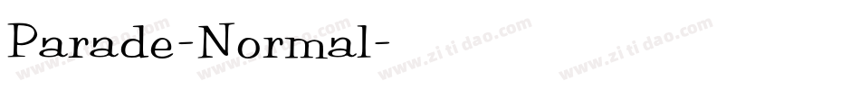 Parade-Normal字体转换