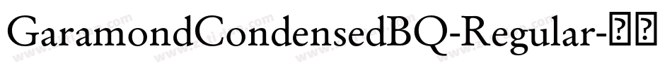 GaramondCondensedBQ-Regular字体转换