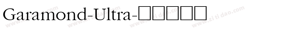 Garamond-Ultra字体转换