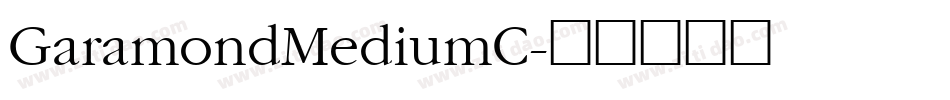 GaramondMediumC字体转换