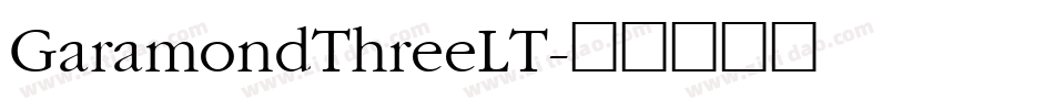 GaramondThreeLT字体转换