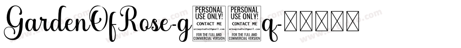 GardenOfRose-g55q字体转换