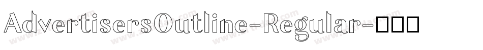 AdvertisersOutline-Regular字体转换