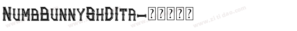 NumbBunnyShDIta字体转换