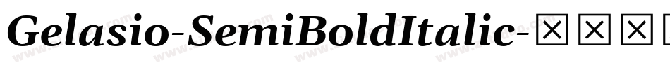 Gelasio-SemiBoldItalic字体转换