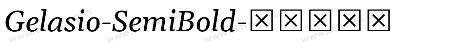 Gelasio-SemiBold字体转换
