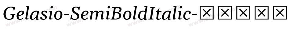 Gelasio-SemiBoldItalic字体转换