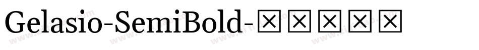 Gelasio-SemiBold字体转换