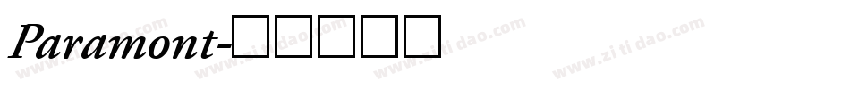 Paramont字体转换