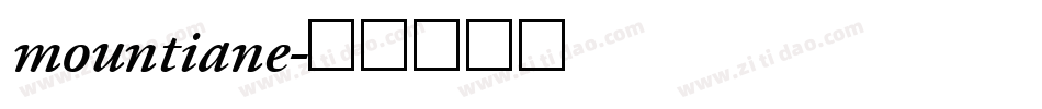 mountiane字体转换