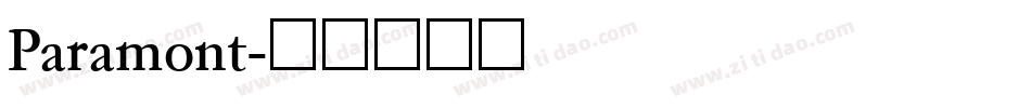 Paramont字体转换
