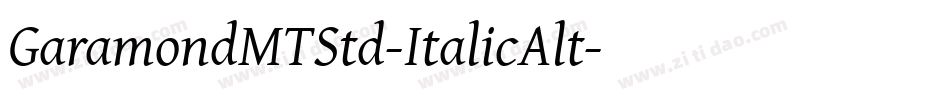 GaramondMTStd-ItalicAlt字体转换