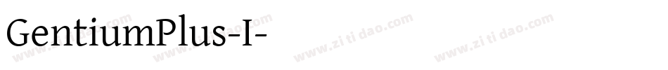 GentiumPlus-I字体转换