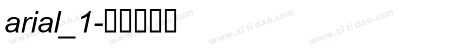arial_1字体转换