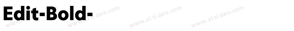 Edit-Bold字体转换