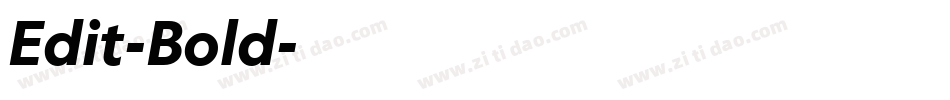 Edit-Bold字体转换