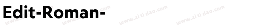 Edit-Roman字体转换
