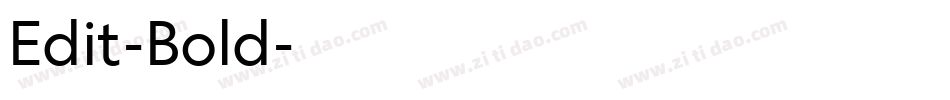 Edit-Bold字体转换