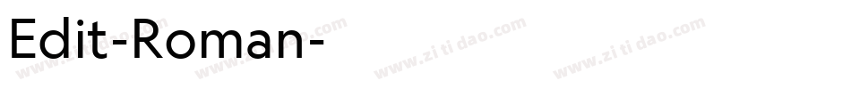 Edit-Roman字体转换