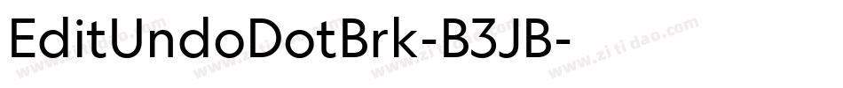 EditUndoDotBrk-B3JB字体转换