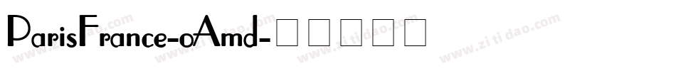 ParisFrance-oAmd字体转换
