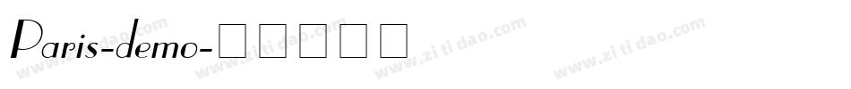 Paris-demo字体转换