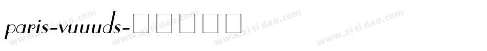 paris-vuuuds字体转换