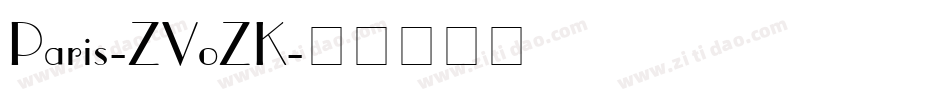 Paris-ZVoZK字体转换
