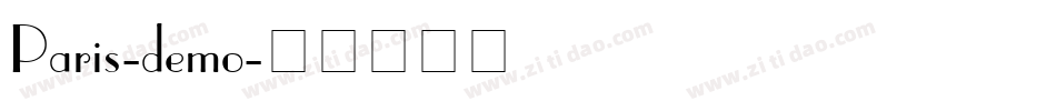 Paris-demo字体转换