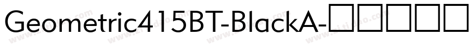 Geometric415BT-BlackA字体转换