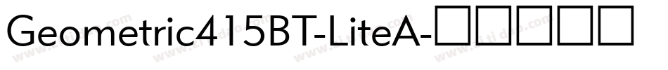 Geometric415BT-LiteA字体转换