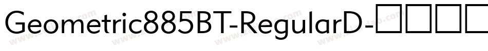 Geometric885BT-RegularD字体转换